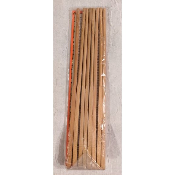 Vtg Chinese Cheese Bamboo Wicker Plates Chopsticks Service for 4 Platter Boho - Picture 9 of 15